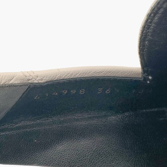 Gucci Brixton Horsebit Loafers EU 36.5 US 6.5 White Leather Flat Buckle Shoe - Picture 10 of 13